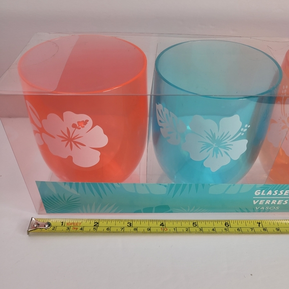 Hibiscus Stemless Wine Glasses (4ct) - Picture 7 of 9